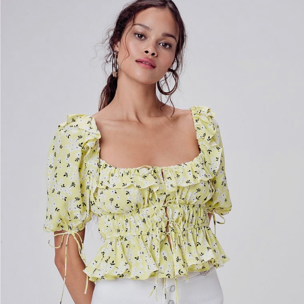 For Love and Lemons Chrysanthemum Crop Top